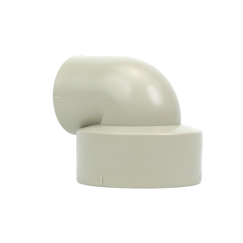 β--PPH Pagbabawas ng 90 Degree Elbow Thermo-fusion Socket Fitting 1.6MPa